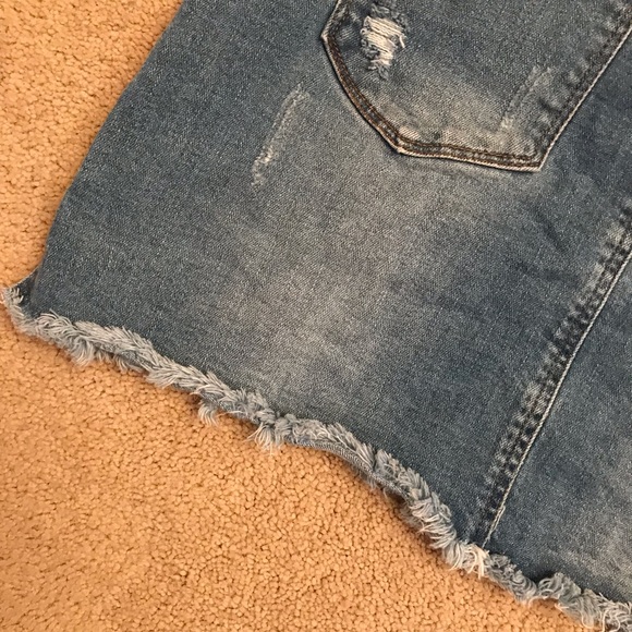 Black Label C’est Toi Distressed Demin Skirt - Picture 13 of 16